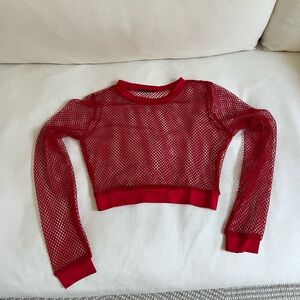 Women’s rave mesh clubbing crop top